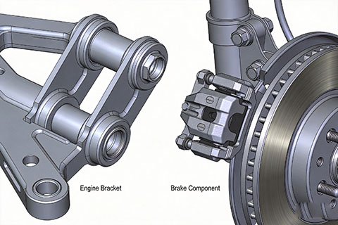 Iron castings for automotive industry — engine blocks, brake calipers, and suspension components